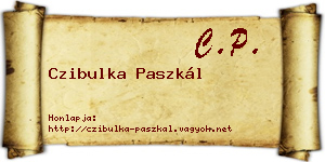 Czibulka Paszkál névjegykártya